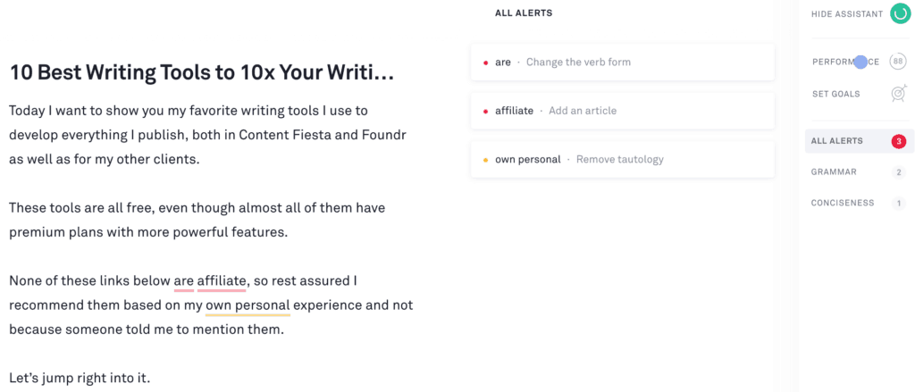 grammarly editing app