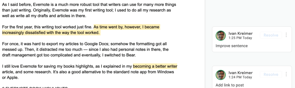 GOOGLE DOCS WRITING SOFTWARE