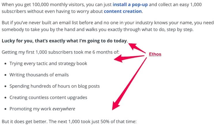 how to write an article ethos