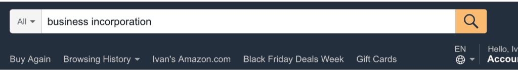amazon search