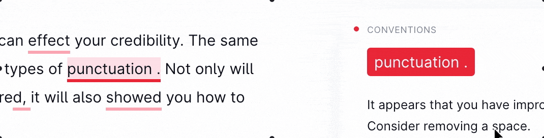 grammarly punctuation mark