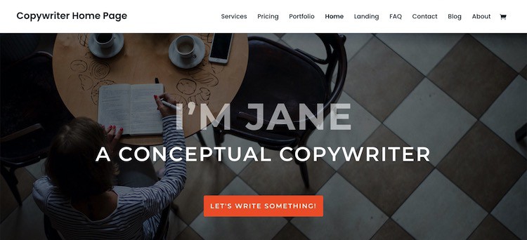 divi copywriter layout