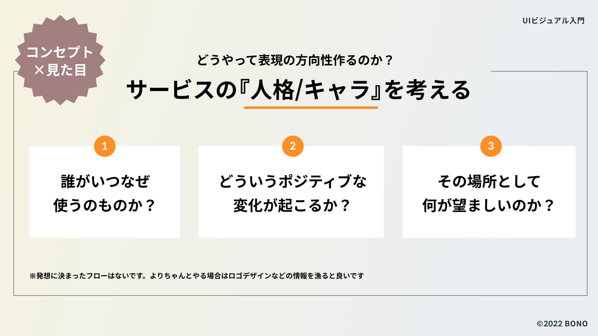 1-2.【解説②】表現の方向性 : コンセプトを決めて見た目をデザインする方法