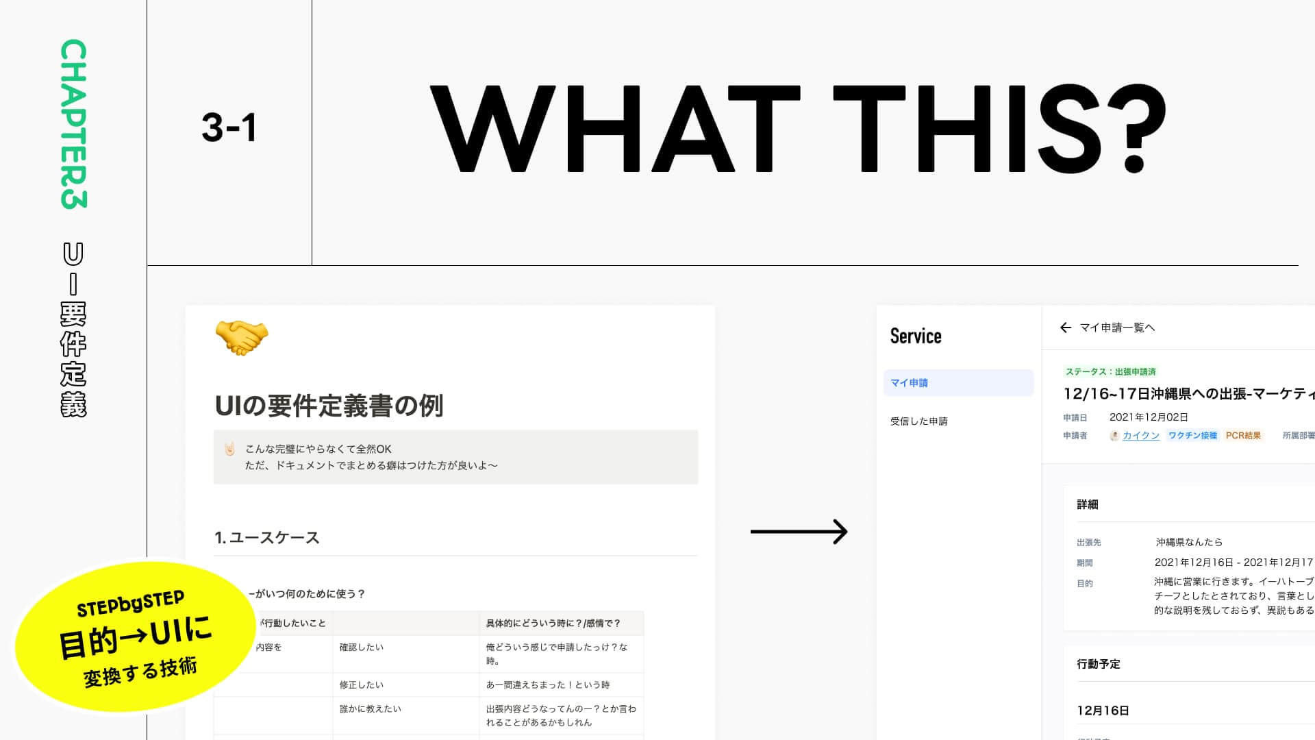 UIの要件定義をトレースしよう