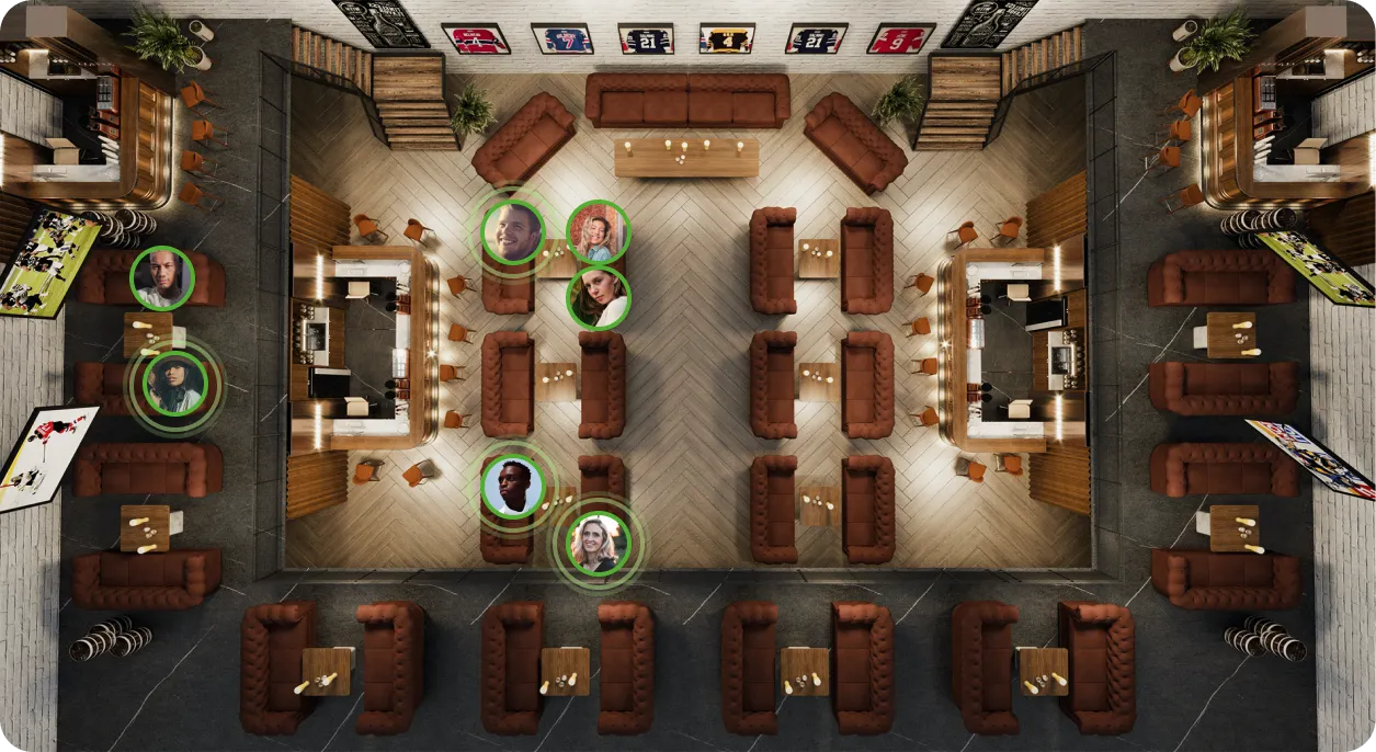 a bar lounge custom floorplan.