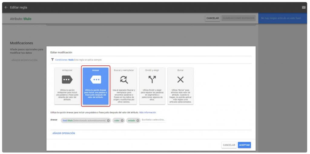 Estandarizar Merchant Center