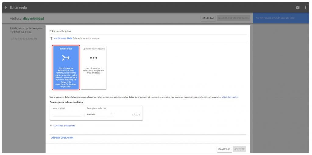 Campo repetido en google merchant center