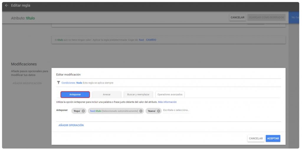cómo se usan las reglas en merchant center de google