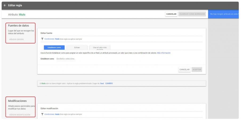 cómo hacer reglas merchant center