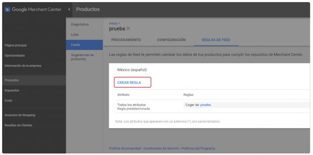crear reglas en Google Merchant Center para principiantes