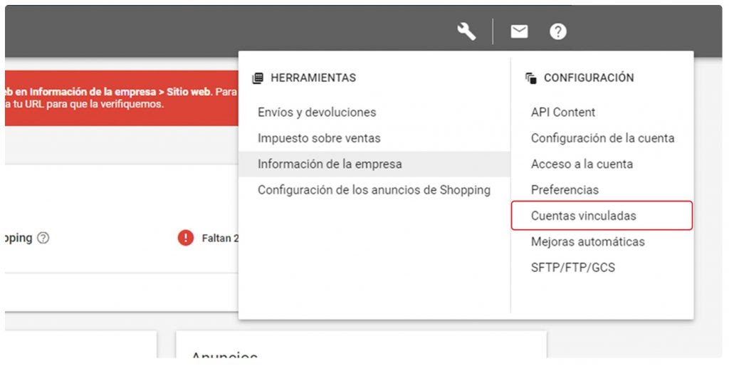 google merchant center y envío