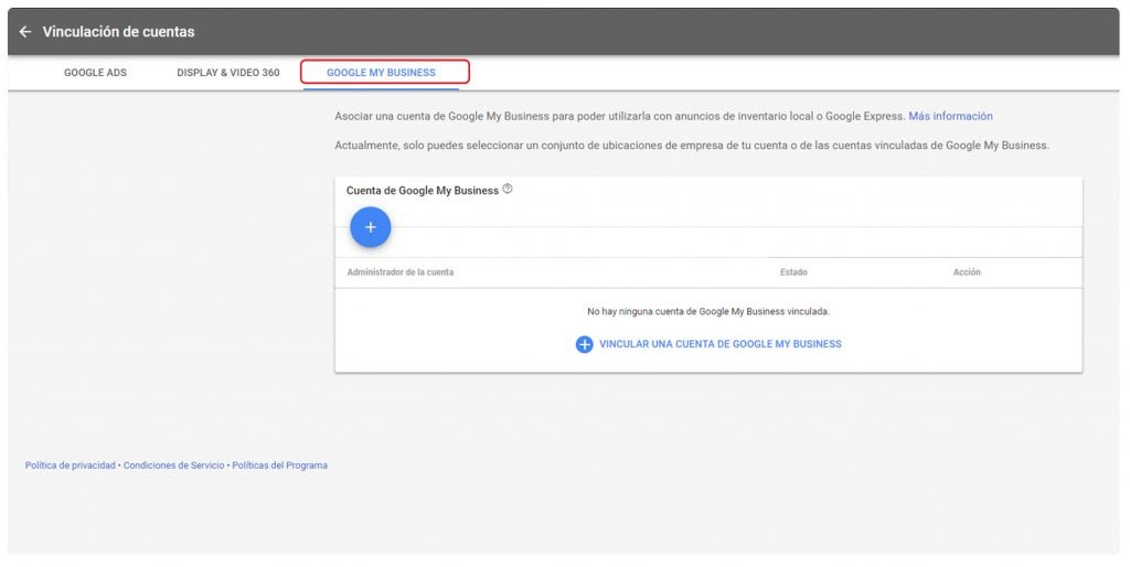 paso a paso para vincular google my business con google merchant center