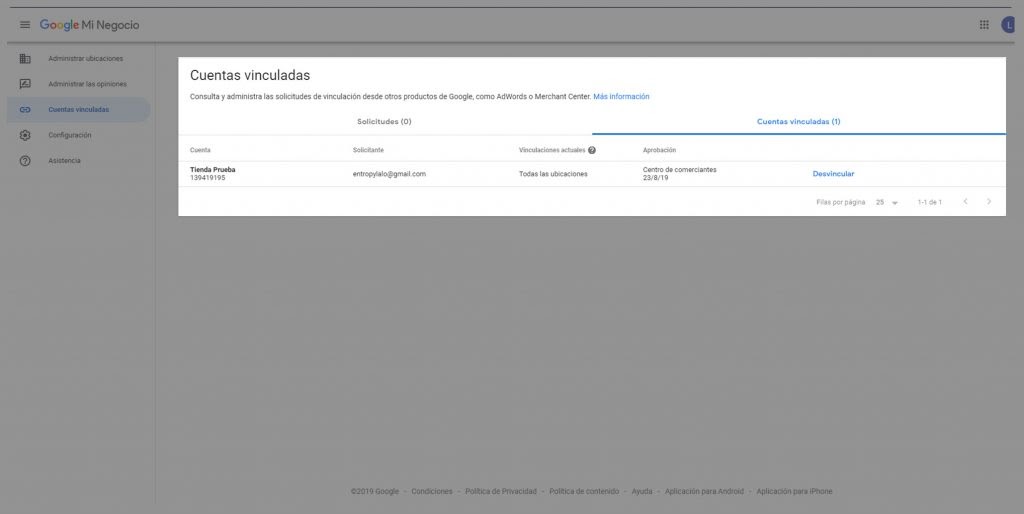 Google merchant center y google my business