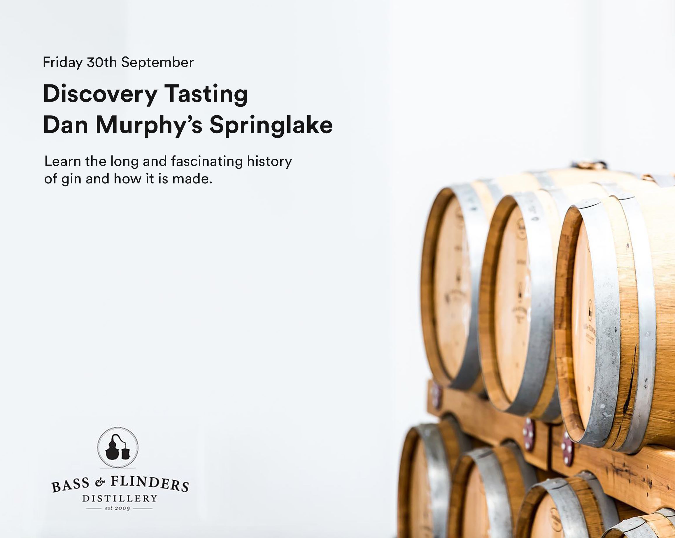 Discovery Tasting Bass & Flinders Distillery Gin Springlake Shopping
