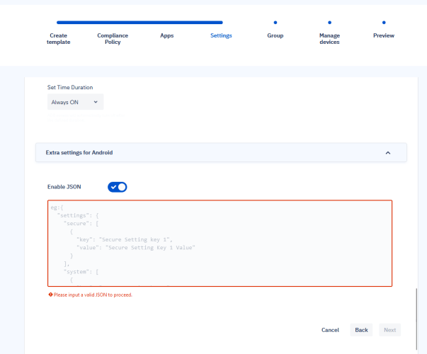 Advanced Android Configuration with Esper’s JSON Settings