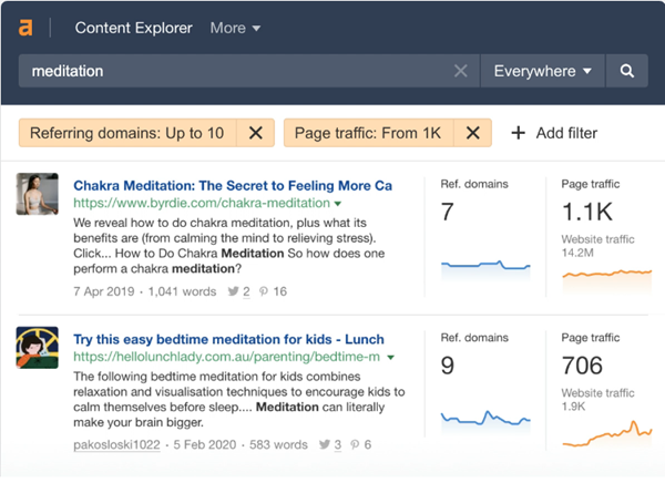 cold outreach with the help of Ahrefs