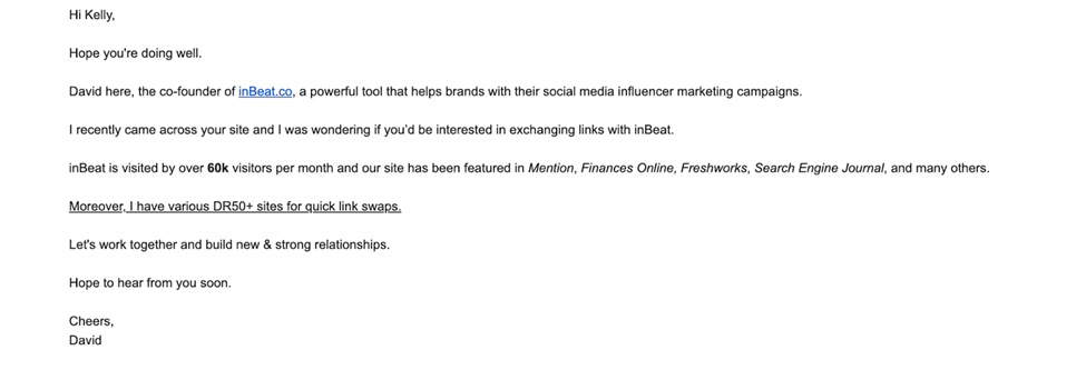 outreach email example 1