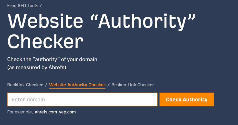 ahrefs authority checker