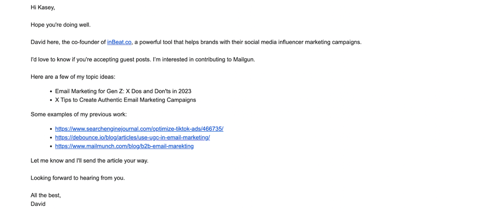 outreach email example 2