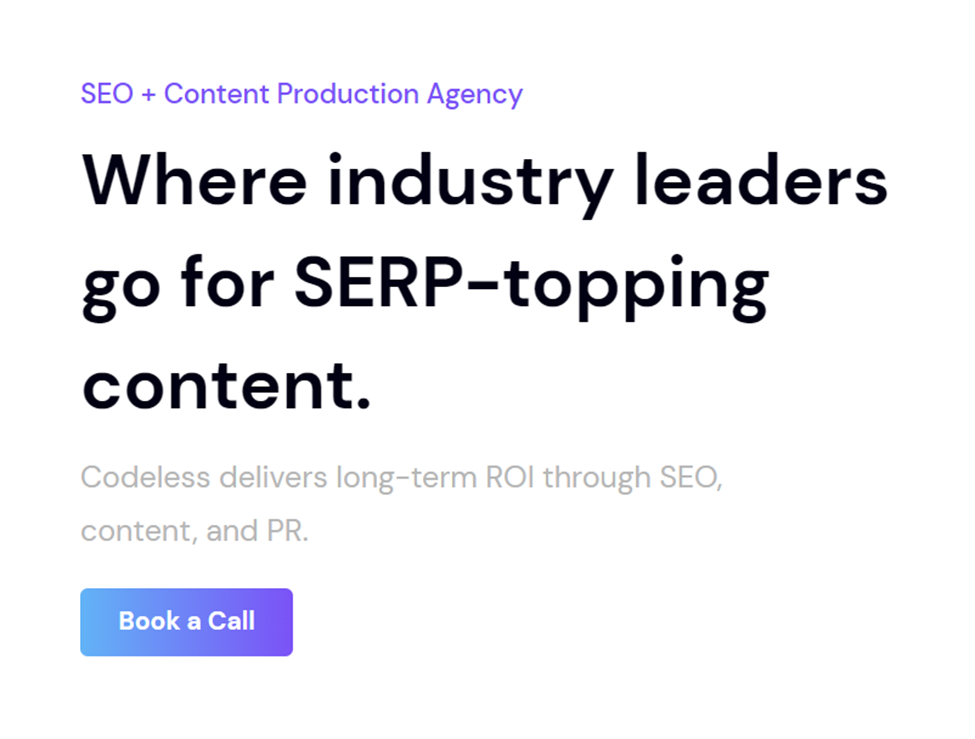 codeless saas seo agency