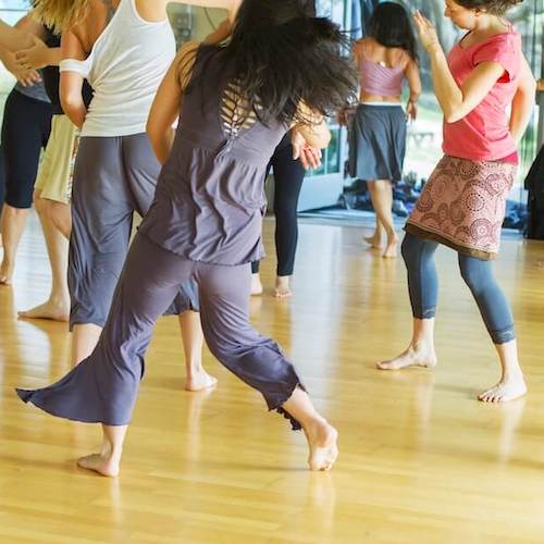 Dancing in the Leonard Pavilion at Esalen.