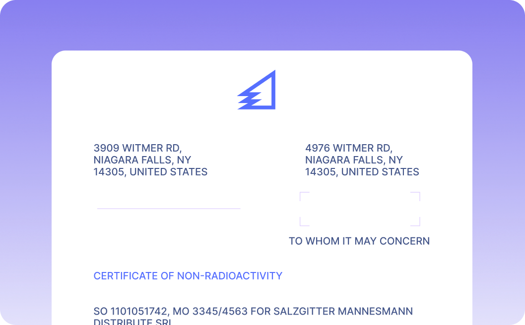 NonRadioactivity Certificate OCR & Automated Workflows