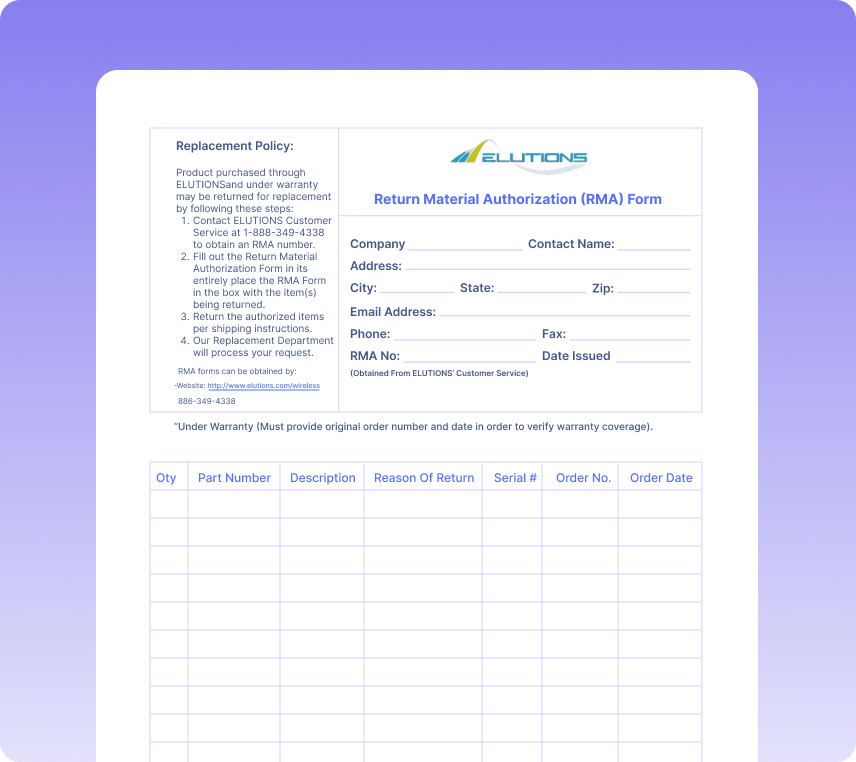 Return Material Authorization OCR & Automated Workflows