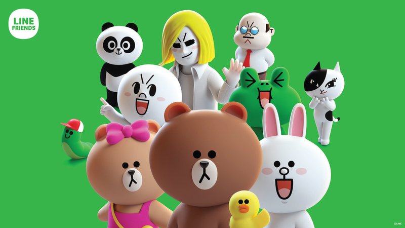 This picture shows a selection of the app's mascots.