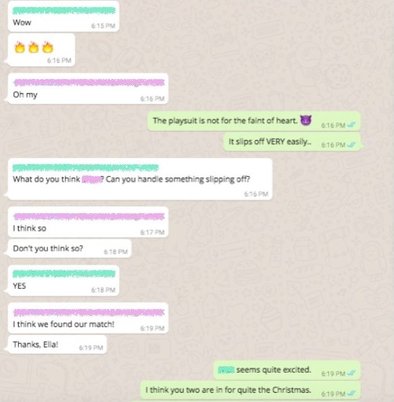 特工挑衅者在他们的 The Ménage à Trois 活动中使用了 WhatsApp 群组。该内衣品牌使用 WhatsApp 群组帮助女性决定她们的“顽皮或漂亮”圣诞系列中哪款内衣最好。