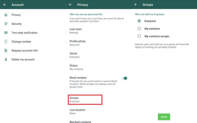 Esta es una imagen de cómo Cambiar la configuración de privacidad.