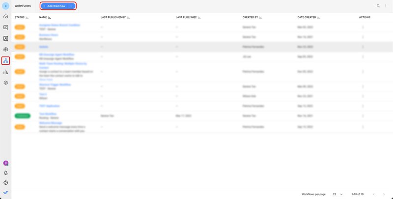 Hinzufügen von Workflows in respond.io