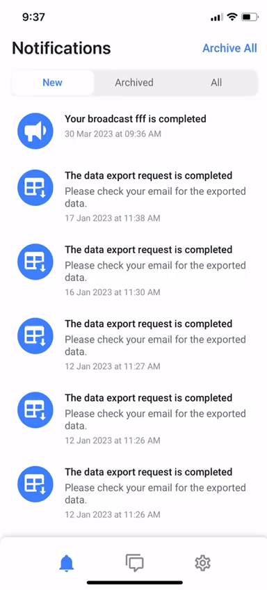 Configure las notificaciones que recibe en la aplicación móvil respond.io - Inbox