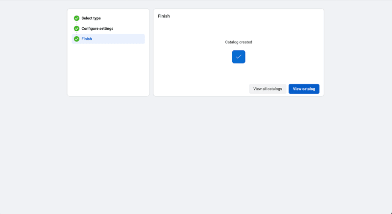 Esta imagen muestra cómo crear un catálogo de productos de WhatsApp Business. Haz clic en ver catálogo para finalizar el proceso.