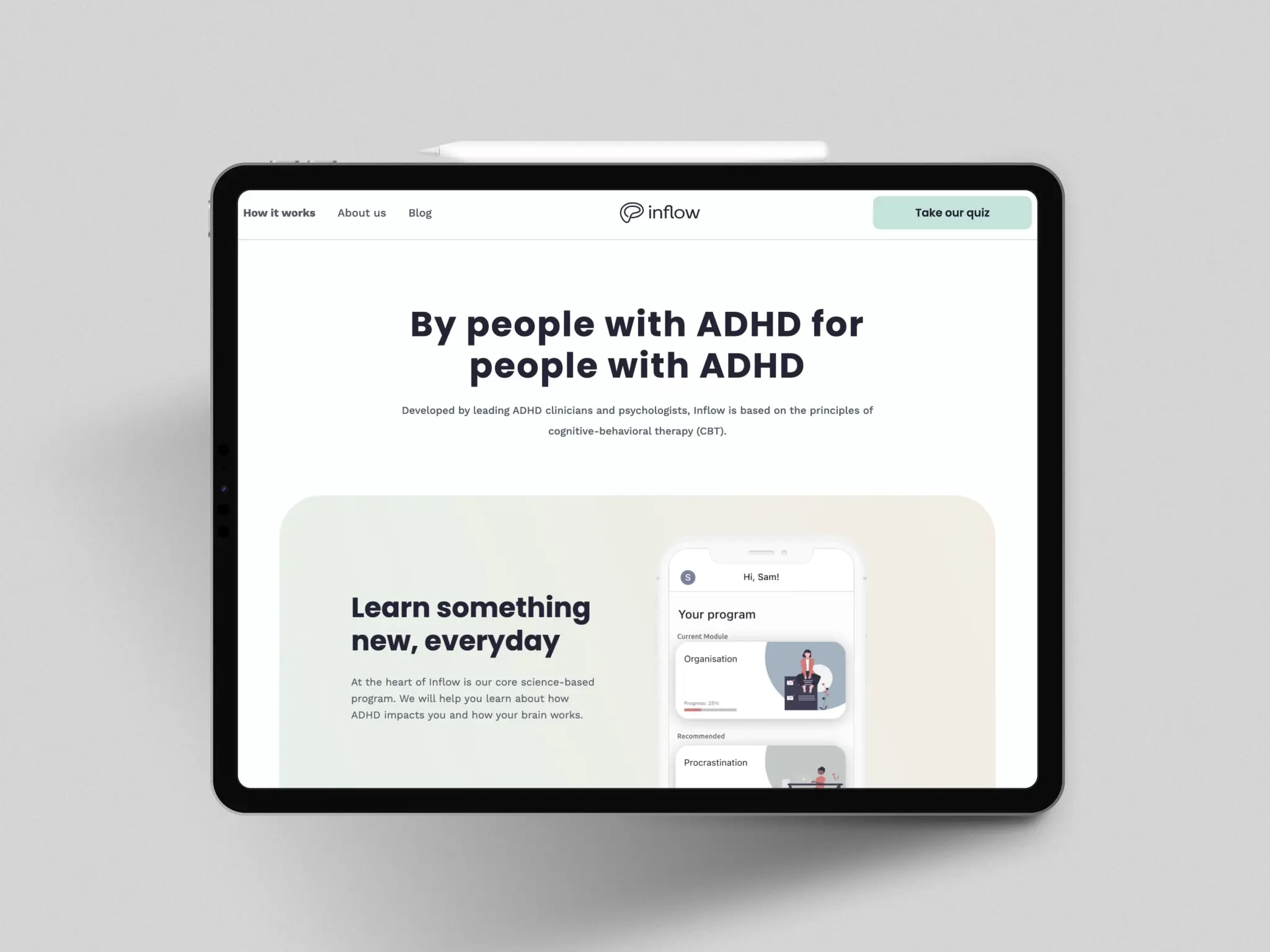 Inflow site, by and for people with ADHD