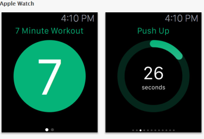 workout on Apple watch