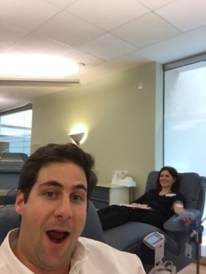nurses donating blood during nurses week