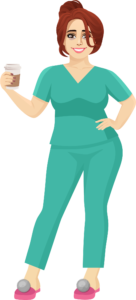 Exhausted nurse costume