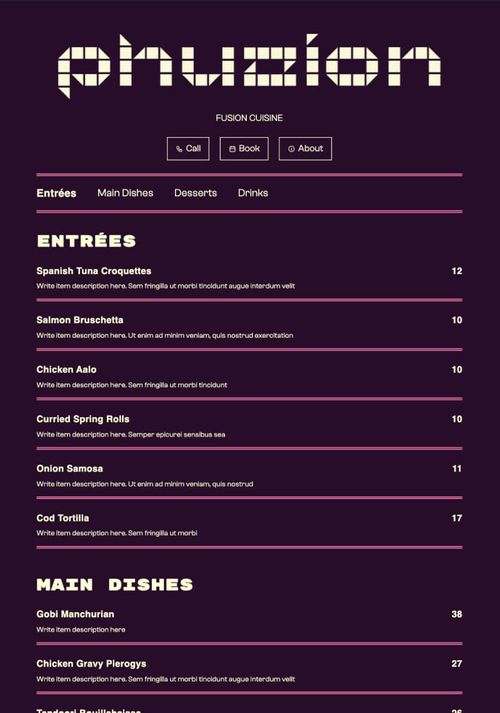 Free Ramen Menu Template Menuzen Free Ramen Menu Template Menuzen