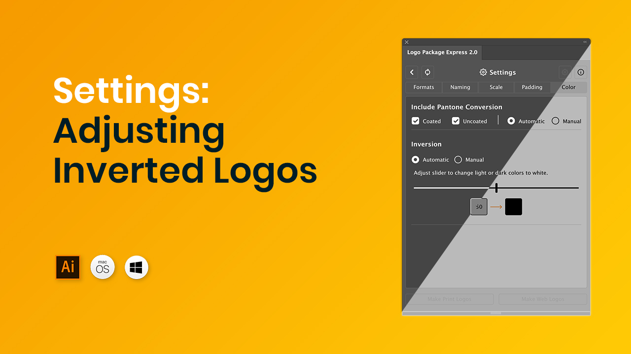 Settings Adjusting Inverted Logos Logo Package