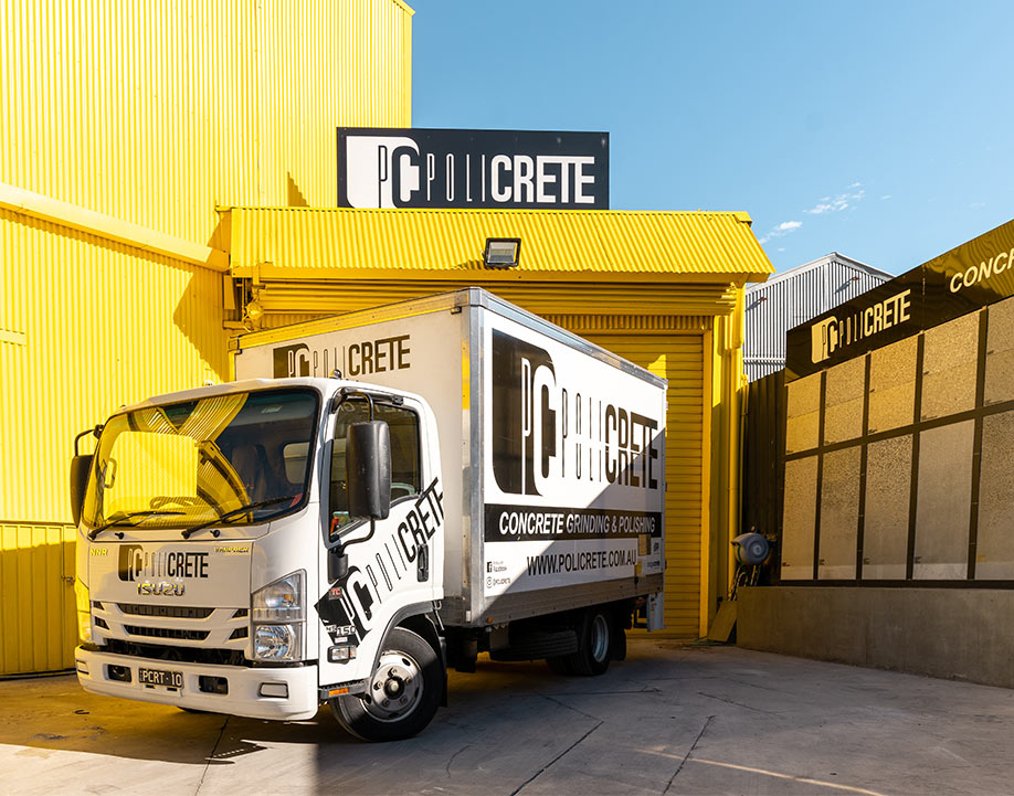 Parked Policrete truck