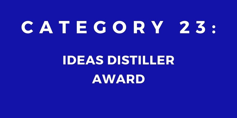 23 - IDEAS DISTILLER AWARD