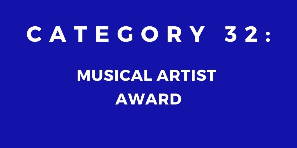 32 - MUSICAL ARTIST AWARD