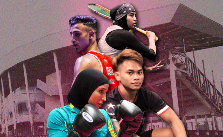 Collage of Tina Rahim, Mohammed Harris Akbar, Aifa Azman & Bin Kasdan Mohamad Aniq