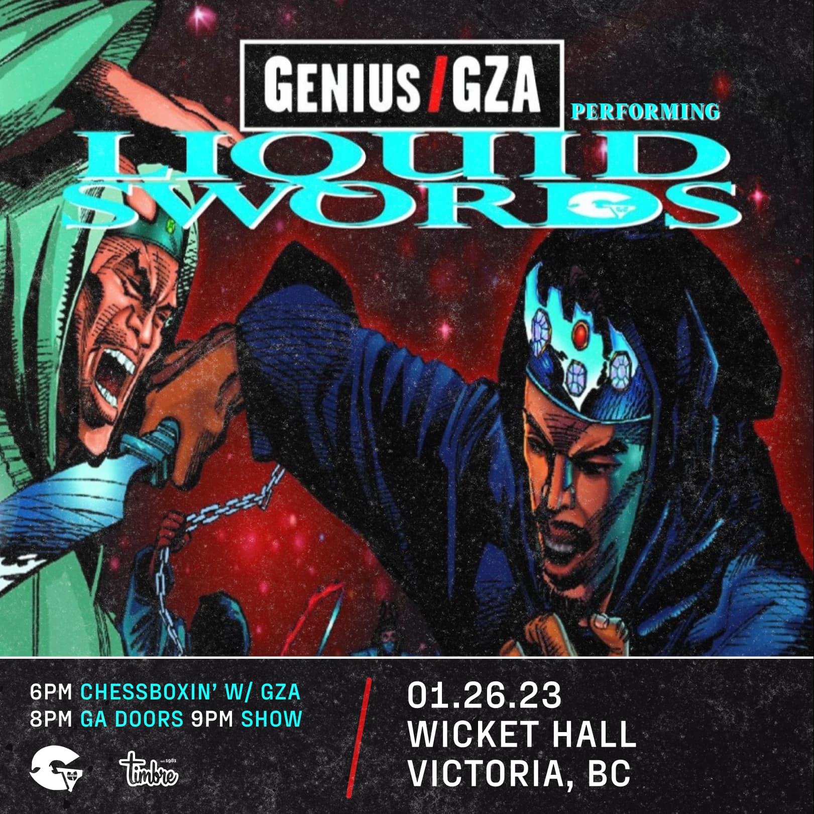 GZA - Performing LIQUID SWORDS - Victoria
