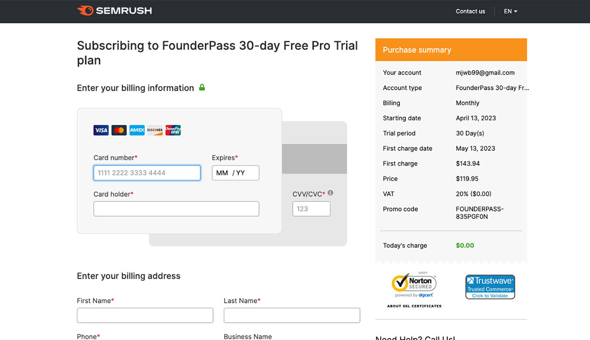 Semrush promo code