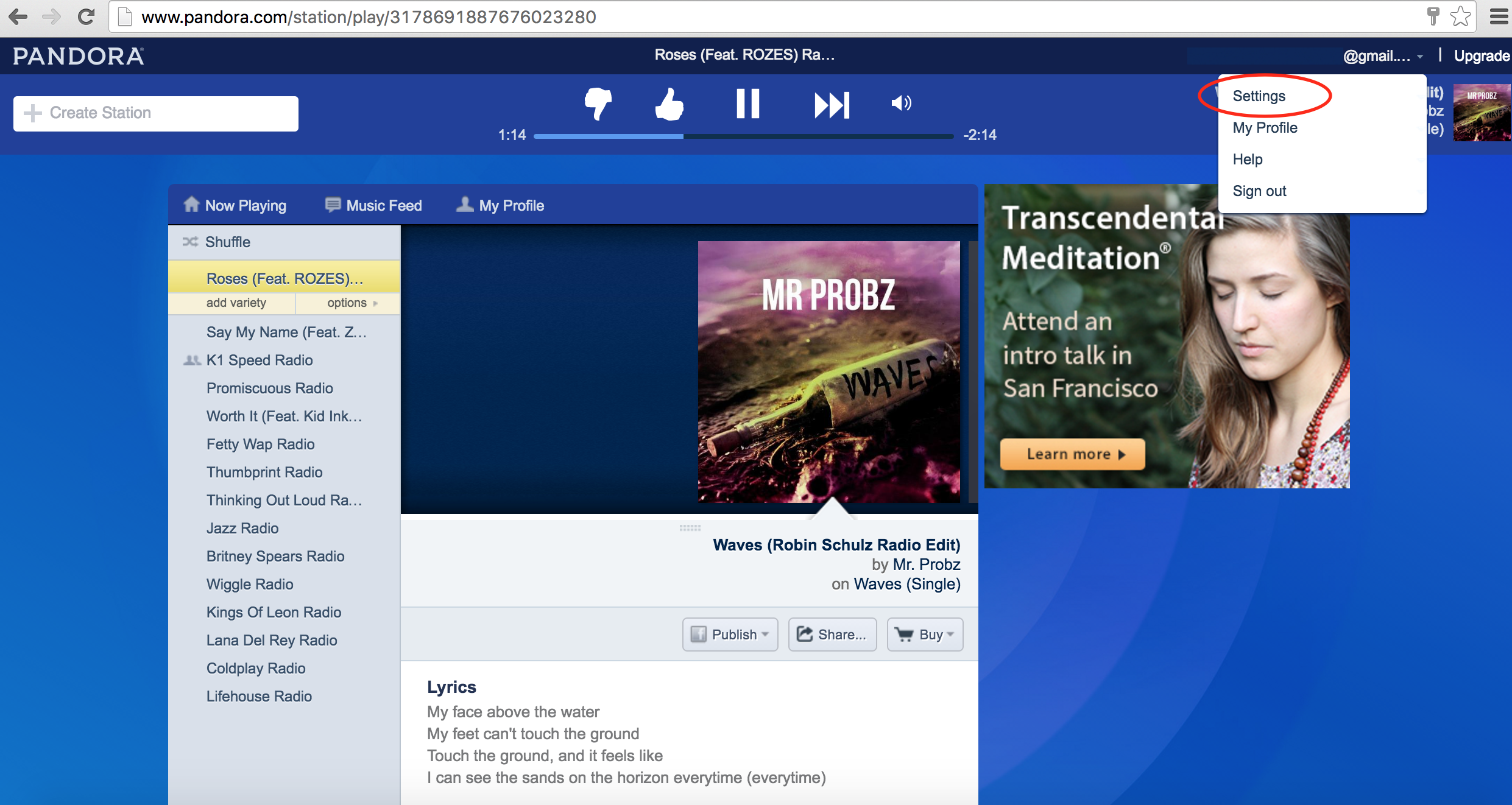 Cancel Pandora step 2