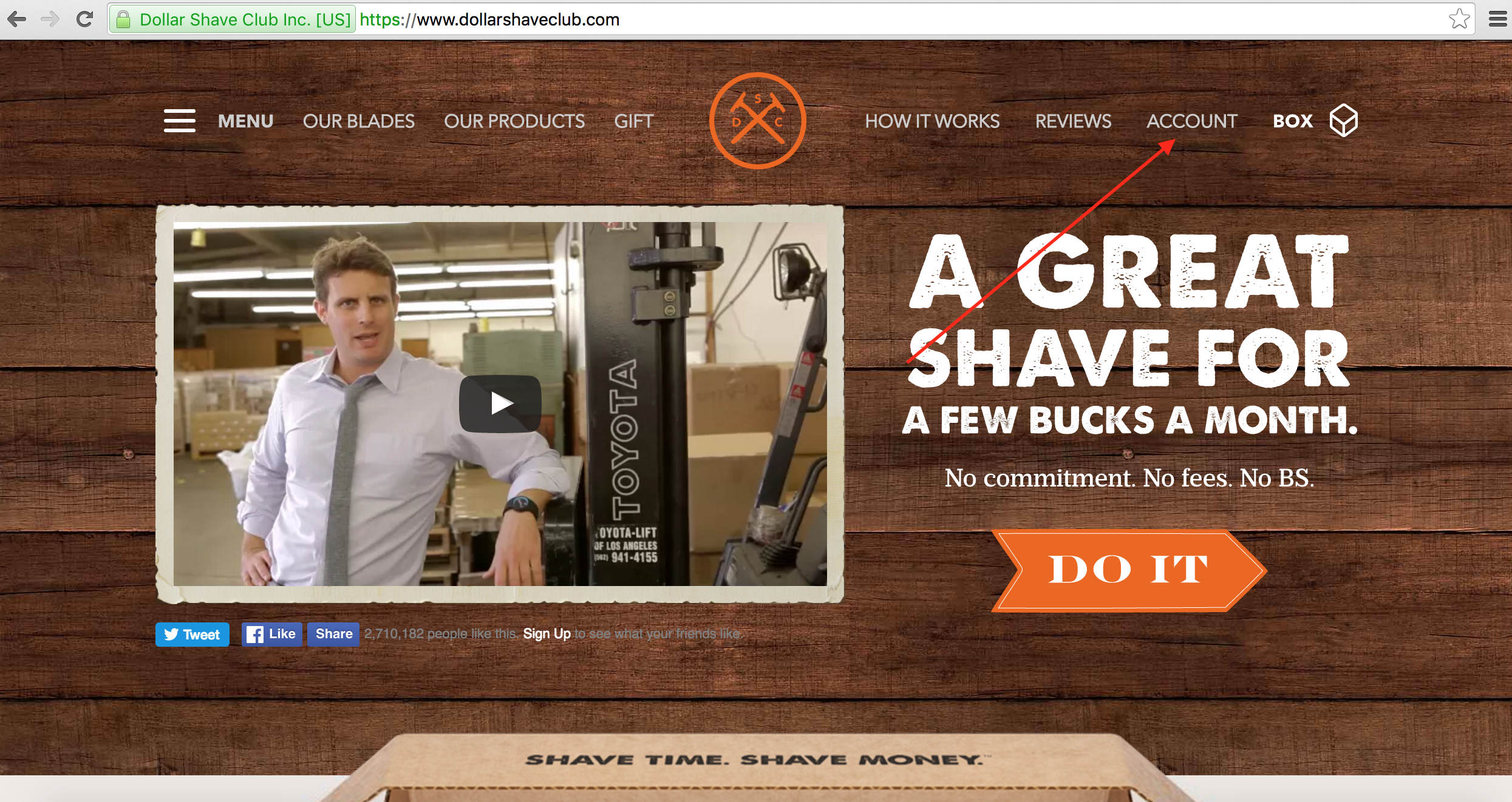 cancel Dollar Shave Club step 2