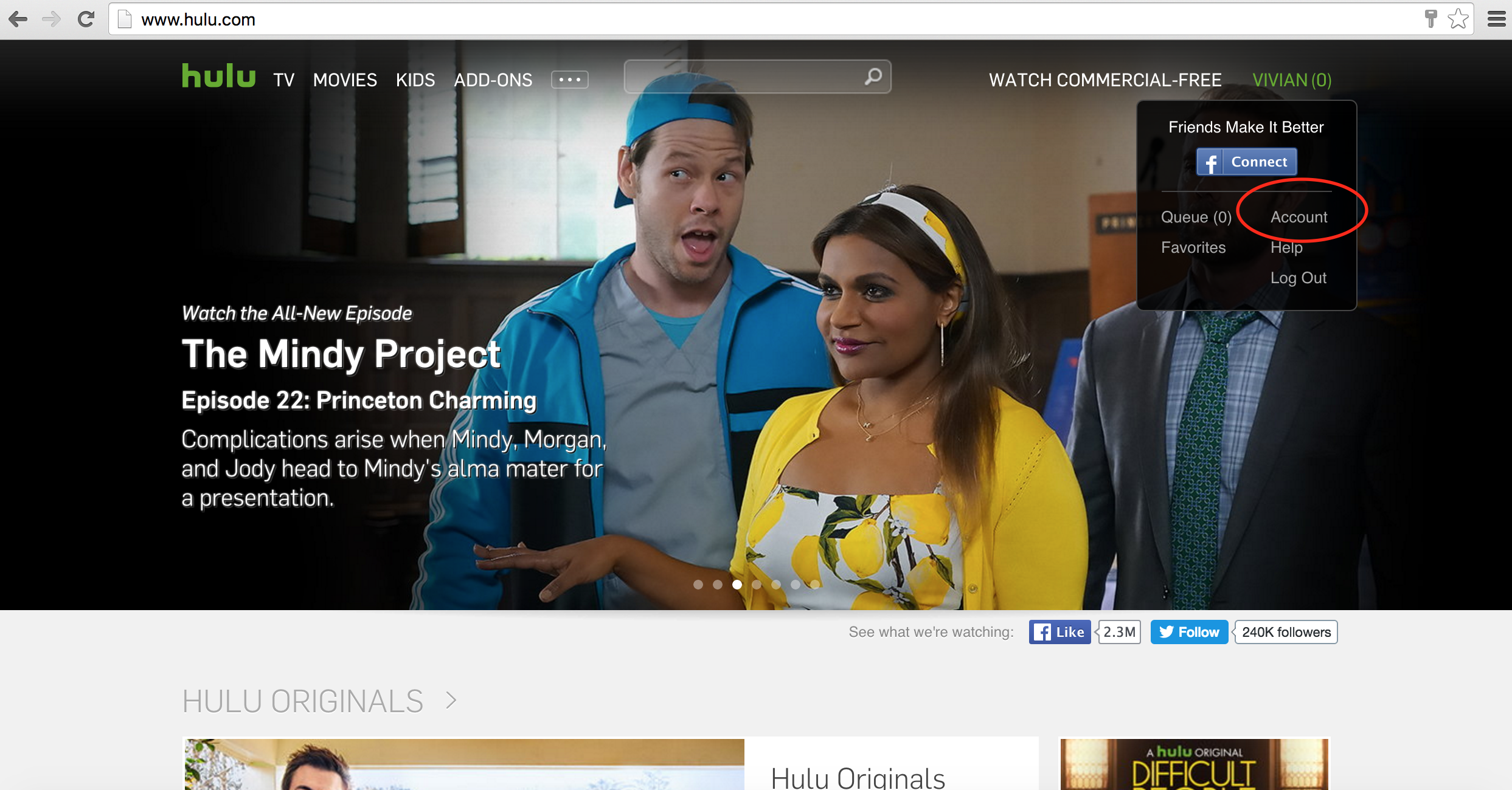 Cancel Hulu Step 2