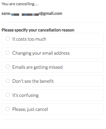 cancel sanebox 2