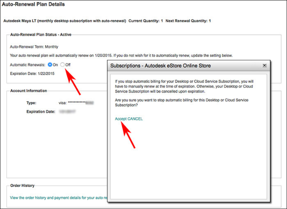 Cancel Autodesk store step 3